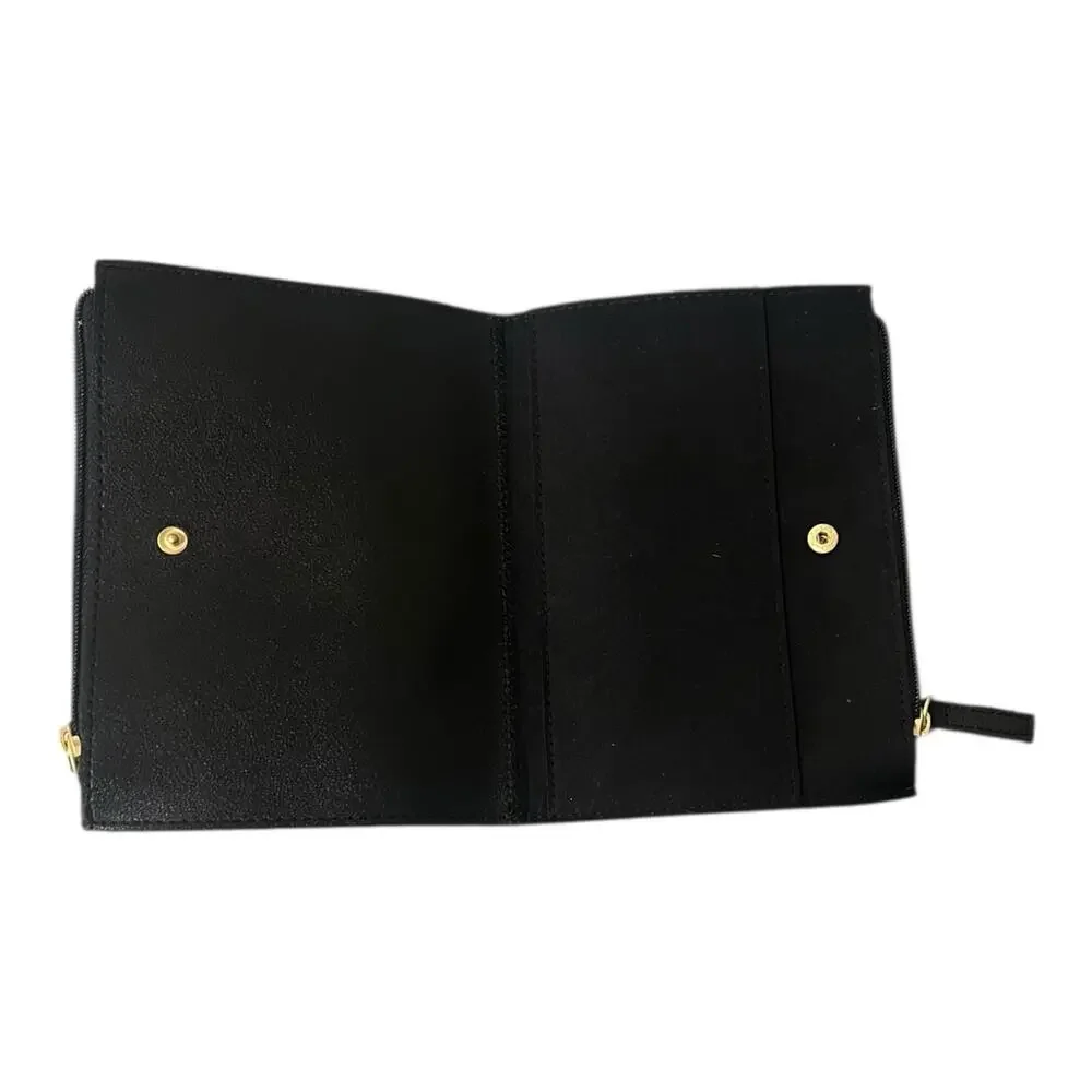 Donna Karan Cosmetics DK Small Folding Pouch Clutch Faux Suede Vegan 5